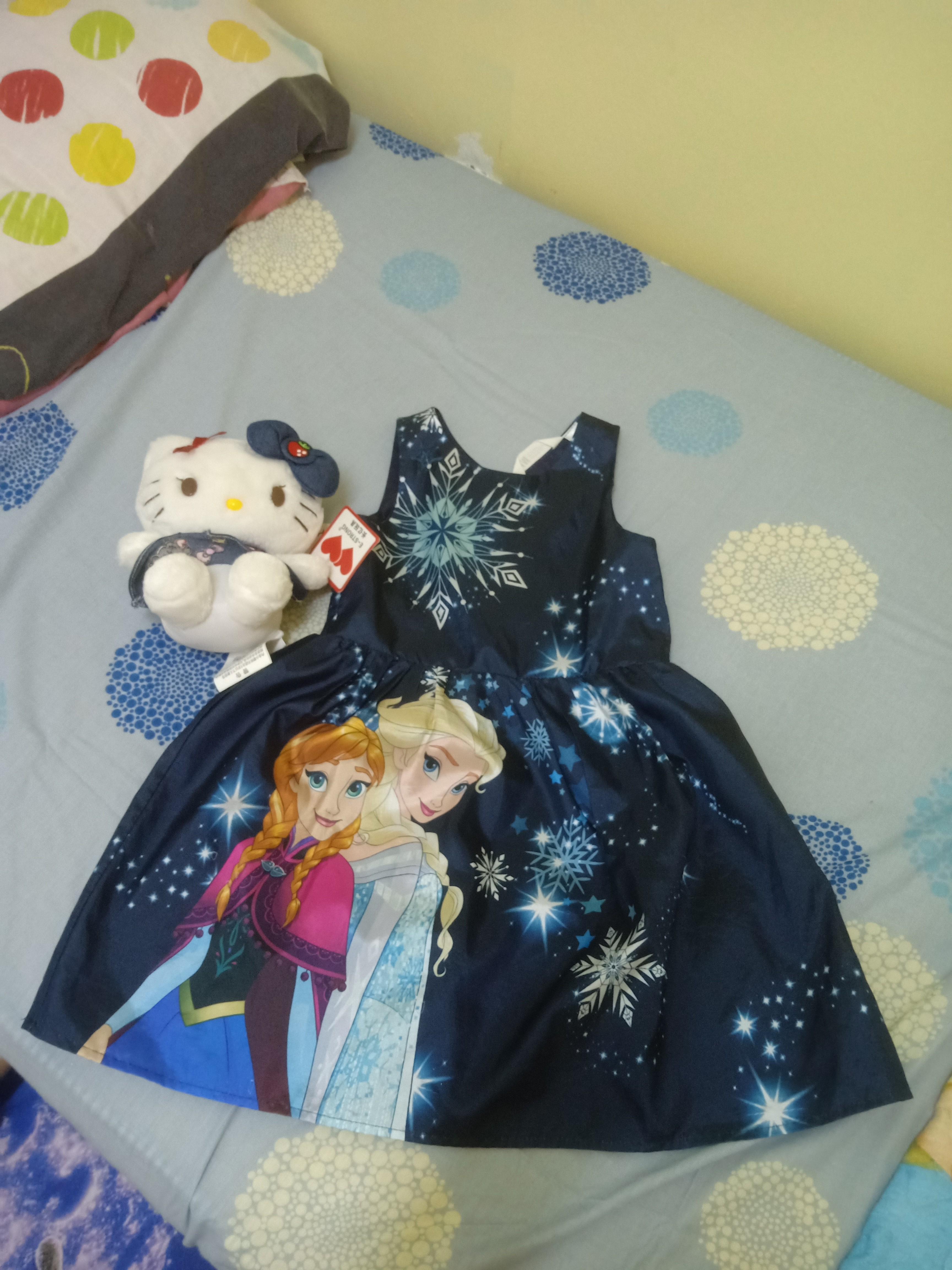 H M Frozen Dress Babies Kids Babies Kids Fashion on Carousell