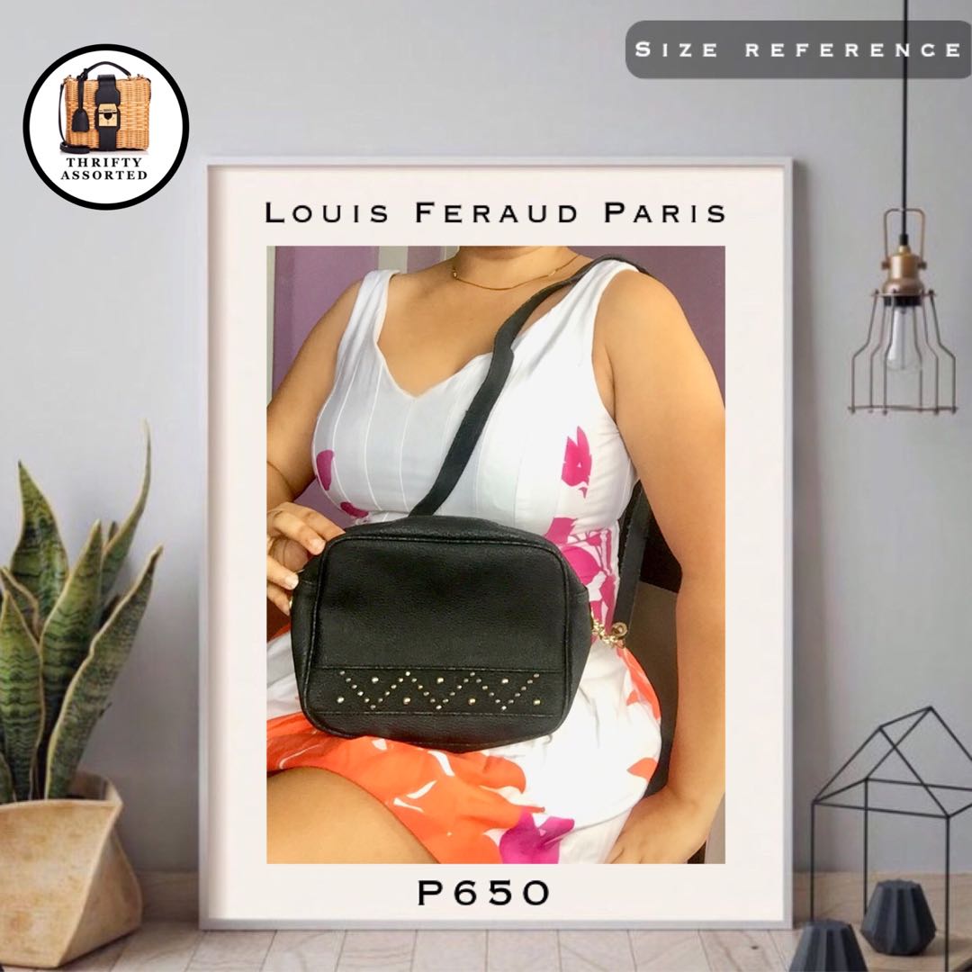Louis Feraud, Bags, Louisferaudparis Vtg Small Leather Back Pack Satchel  Bag