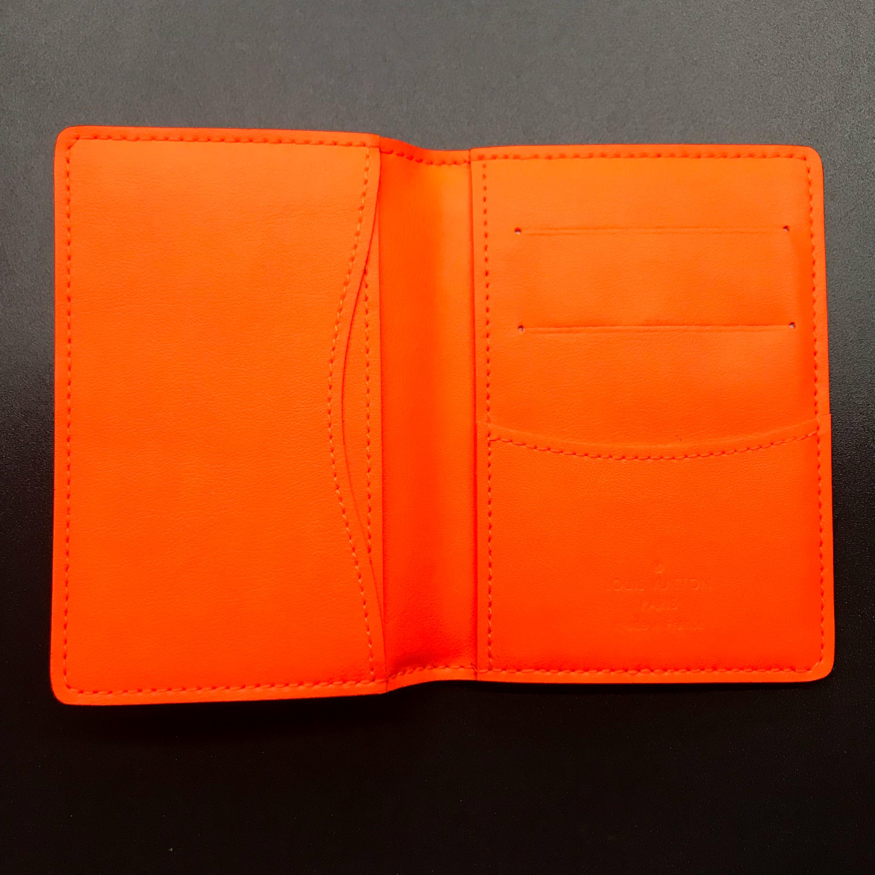LOUIS VUITTON Neon Damier Infini Pocket Organizer Orange 863774