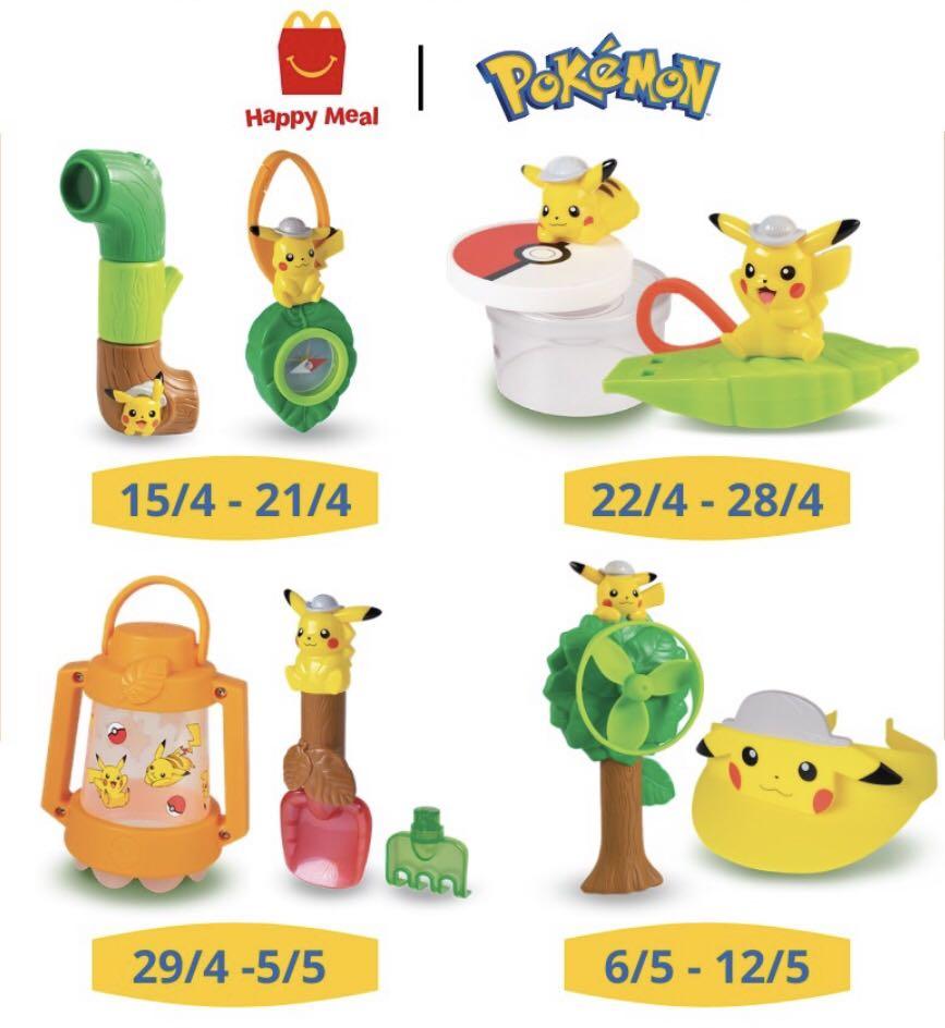 Mcd pikachu pokemon happy meal, Hobbies & Toys, Toys & Games on Carousell