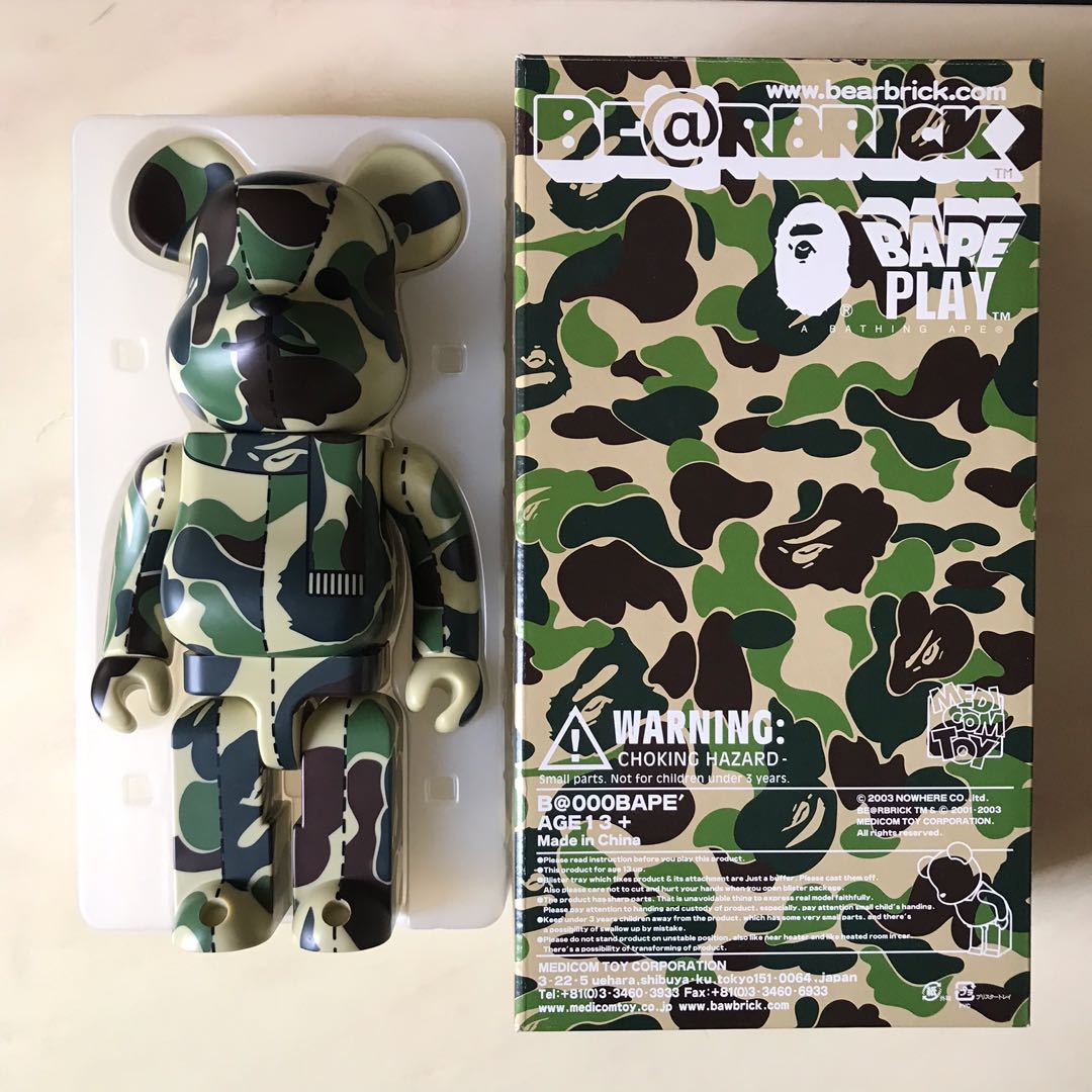 ✓歡迎使用消費券✓ Medicom Toy Bape Play 初代迷彩綠a bathing ape