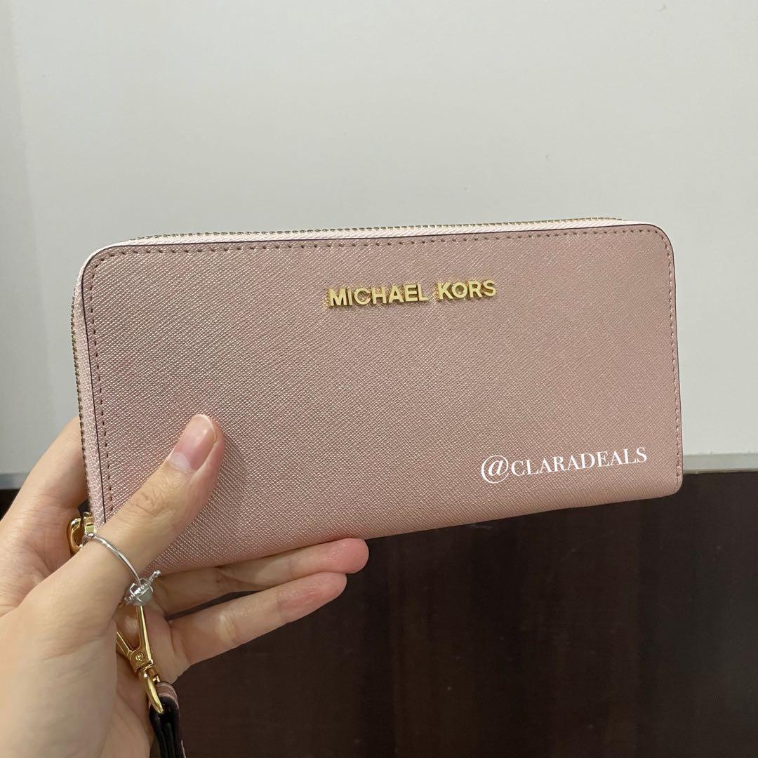 Michael Kors Pink Wristlet Wallet Women s Fashion Bags Wallets