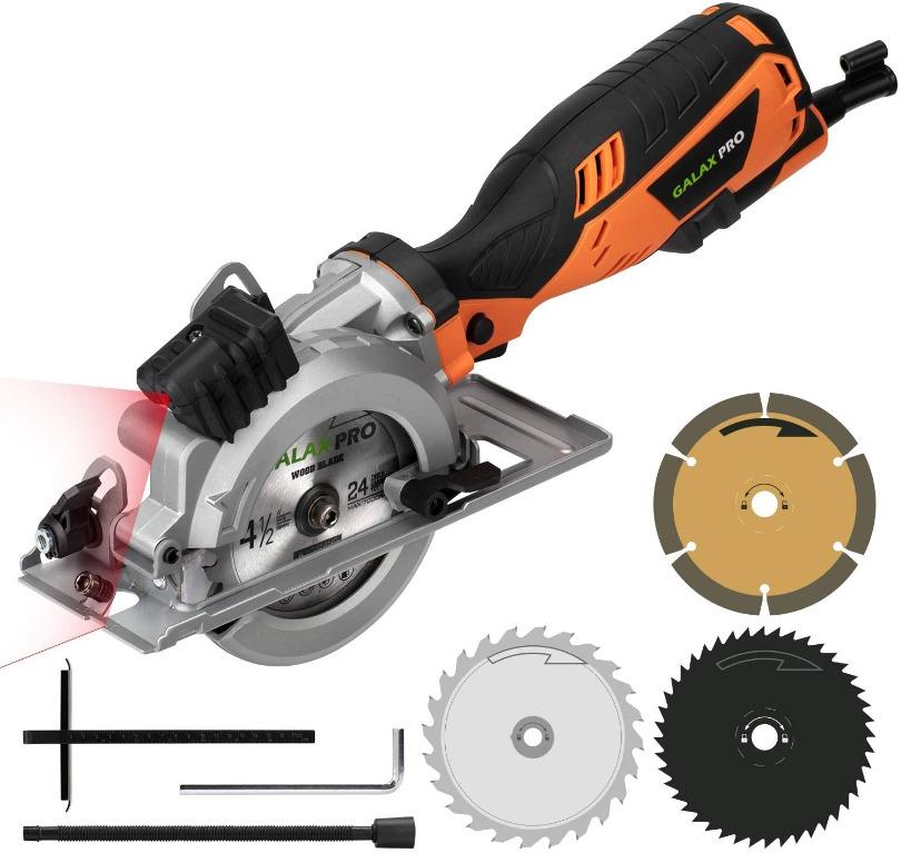 Mini Circular Saw, GALAX PRO 705W 3500RPM, Laser Guide, Maximum Cut 42.8mm  (90°), 28mm (45°), Dust Intake System, Parallel Blade Guard, Furniture &  Home Living, Home Improvement & Organisation, Home Improvement Tools