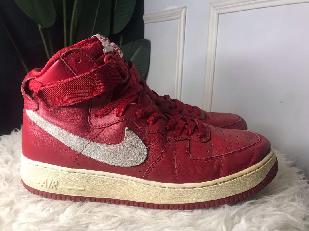 NIKE AIR FORCE 1 HIGH NAI KE GYM RED 12UK Men s Fashion
