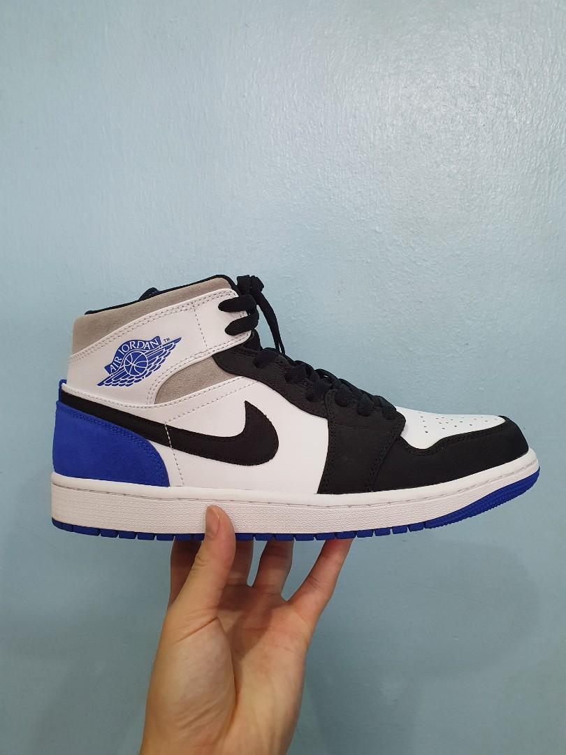 Nike air jordan 1 retro outlet mid se royal black toe
