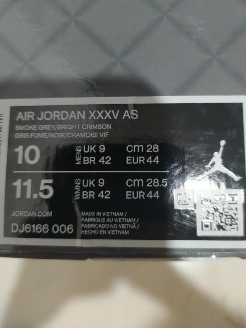 Nike Air Jordan 35 Smoke Grey Men S Fashion Footwear Sneakers On Carousell