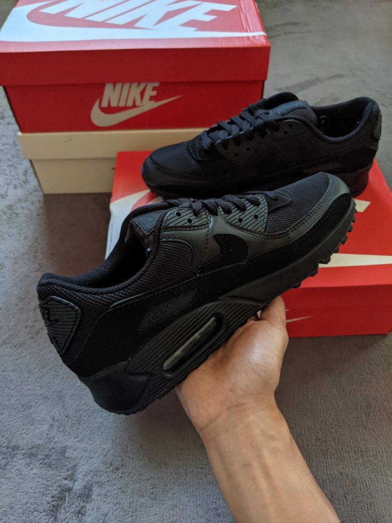 Nike Air Max 90 Triple Black Full Black Men s Fashion Footwear