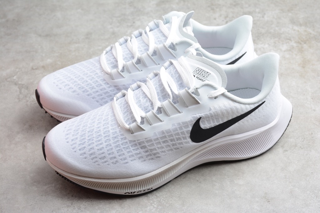 Nike Air Zoom Pegasus 37 white running shoes for men and women
