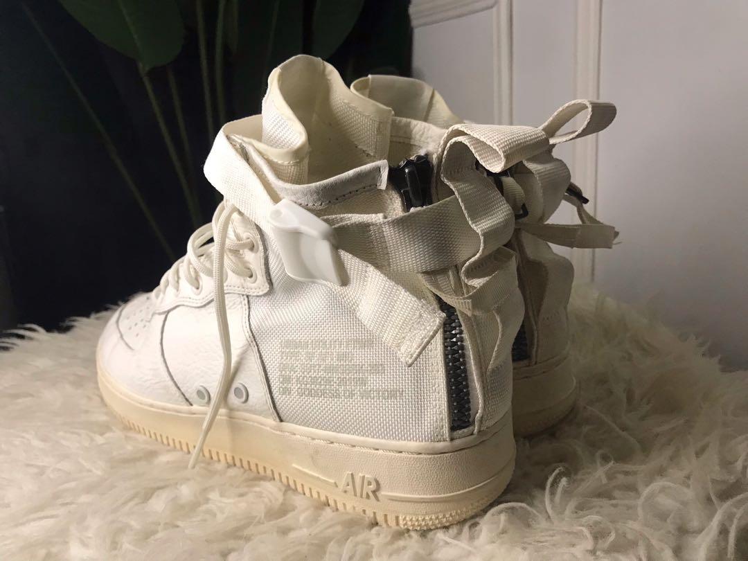 Sf air force 1 mid shop triple ivory