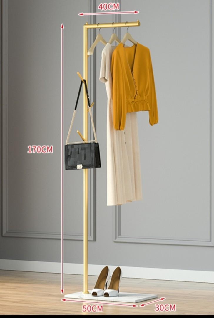 [Instock] Nordic Marble Base Clothes Rack Stand, Furniture & Home ...