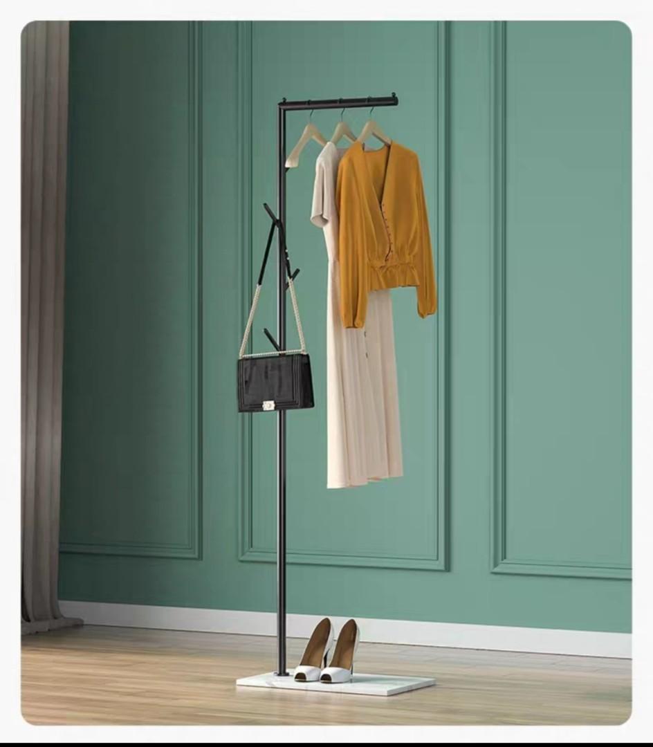 [Instock] Nordic Marble Base Clothes Rack Stand, Furniture & Home ...