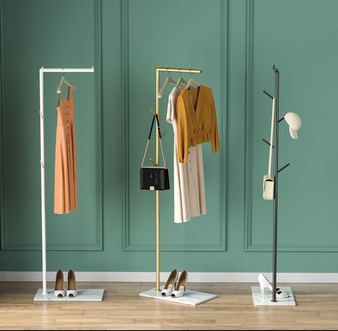 [Instock] Nordic Marble Base Clothes Rack Stand, Furniture & Home ...
