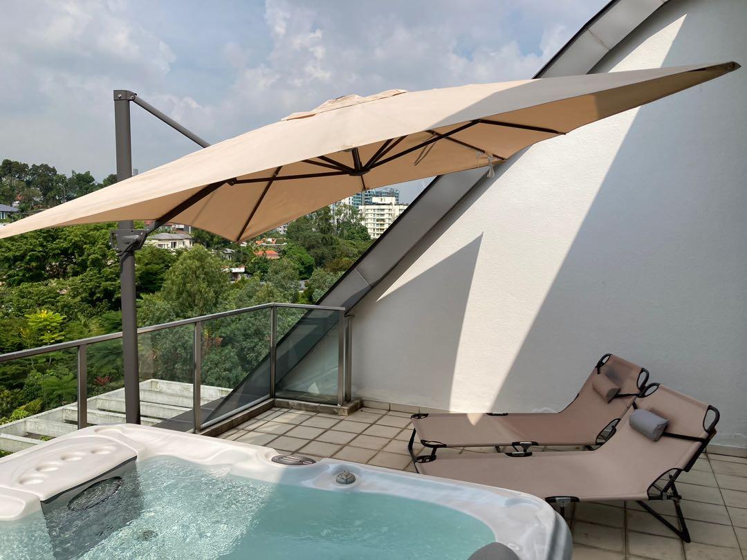 Outdoor Parasol Umbrella (Ikea Seglaro), Furniture Home Living, Outdoor Furniture on Carousell