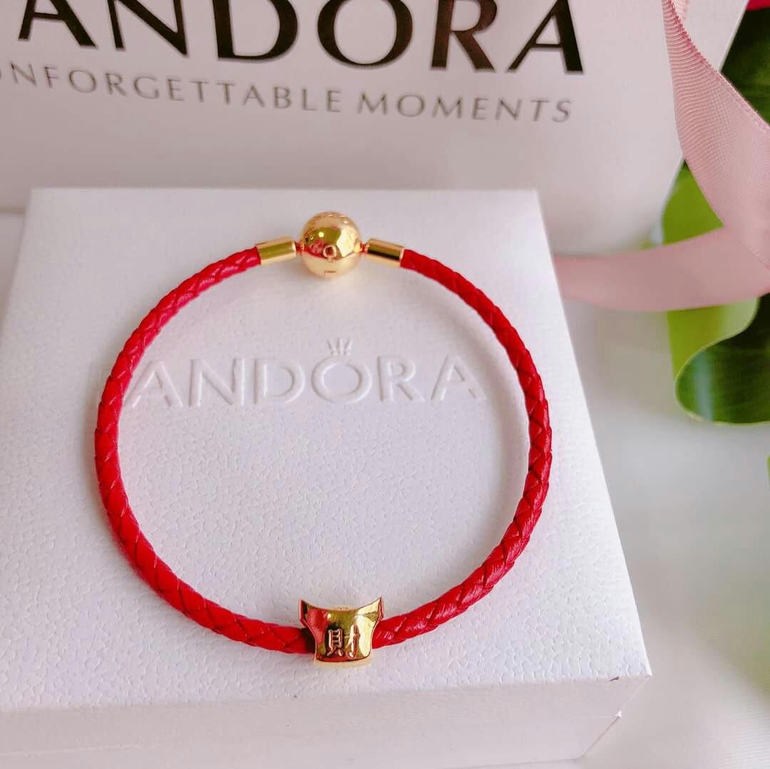 Pandora sales red leather