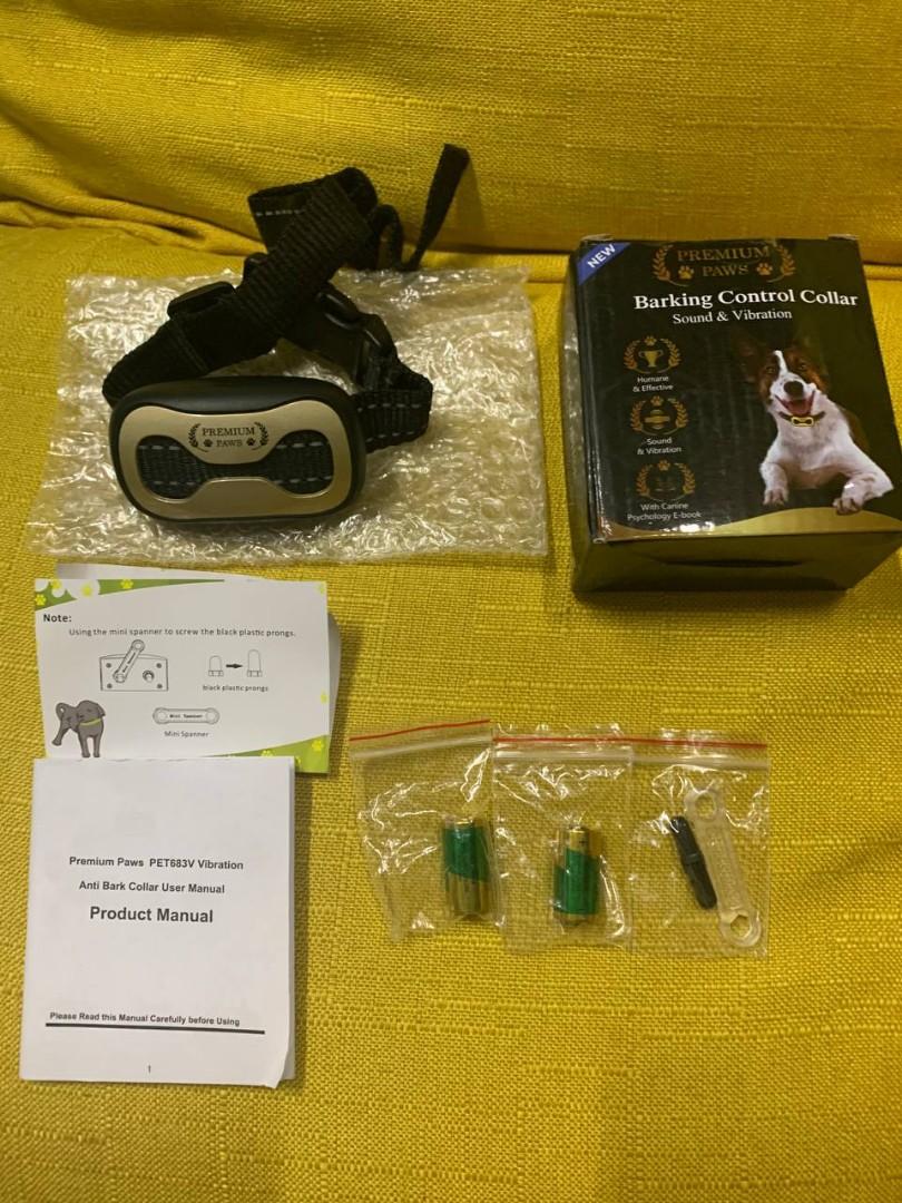 Premium Paws Advanced Intelligence Anti Barking Device Dog Collar Sound Vibration NO SHOCK Stop Small Large Dogs Barking No Spray Bark Collars deterrent devices corrector Pet Supplies