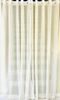 Sheer White with ring curtains