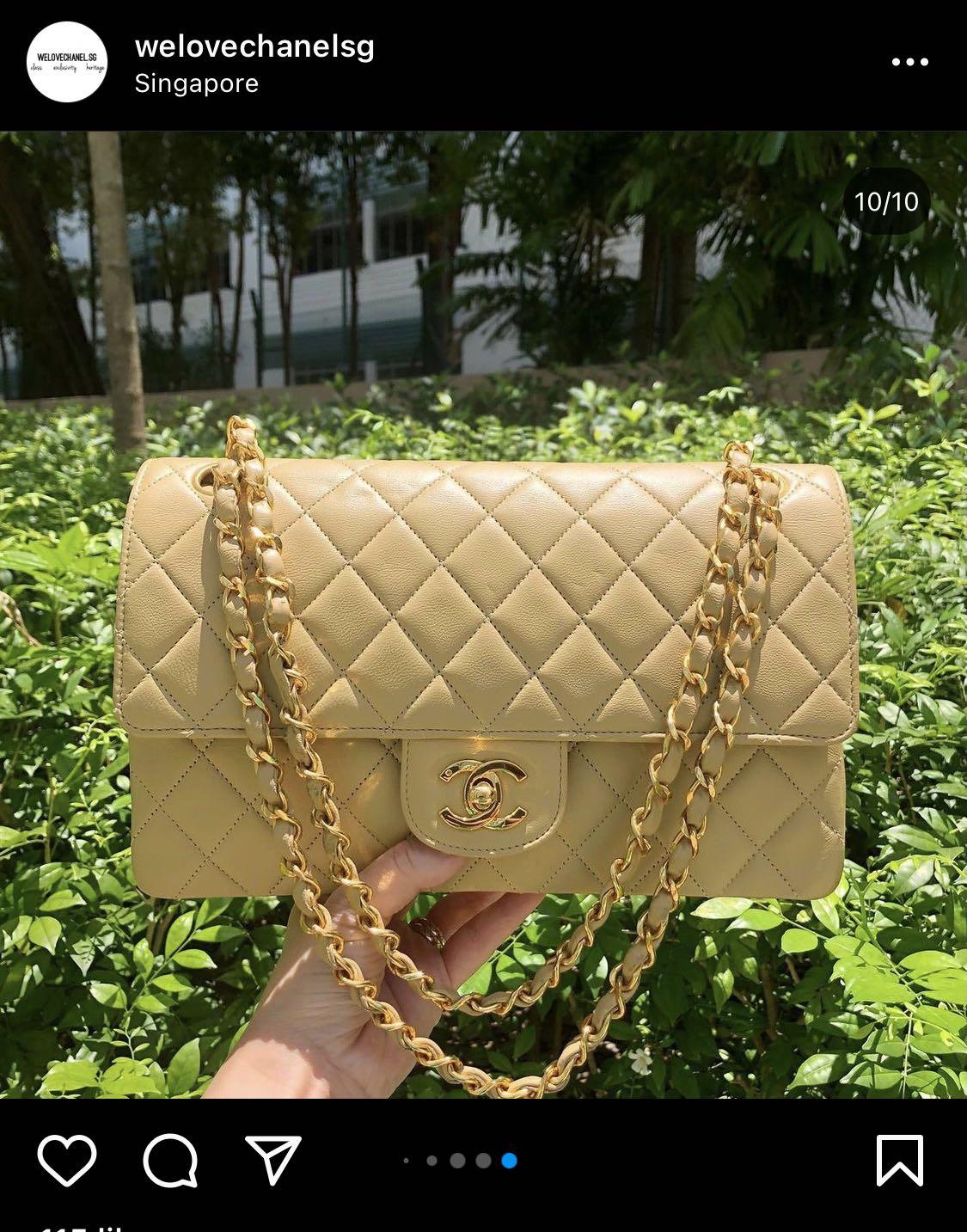 Chanel Classic Flap Bag Medium Lambskin Leather Reissue Chain  lÉtoile de  Saint Honoré