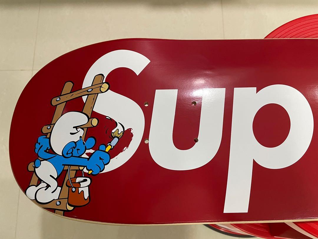 Supreme Smurfs Skateboard Red