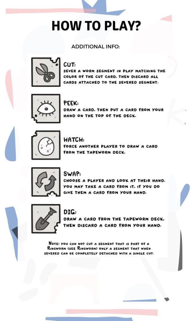 Tapeworm Board Game Card Game Retail edition (Kickstarter), Hobbies