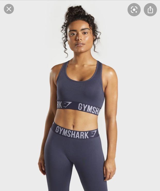 XS Gymshark Fit Sports Bra - Dark Blue, Women's Fashion