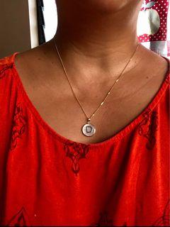 18k Mother of Pearl Initial pendant