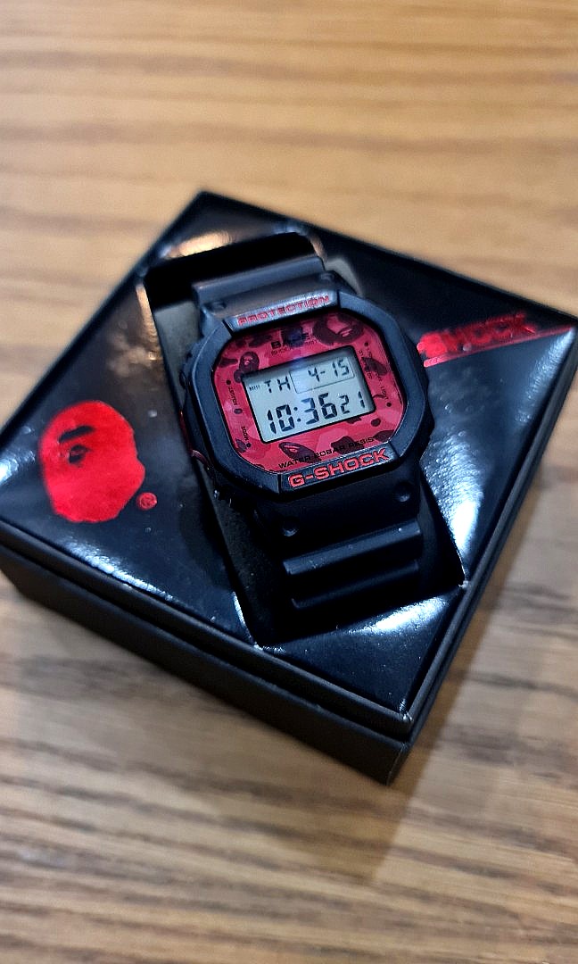 G shock bape on sale red