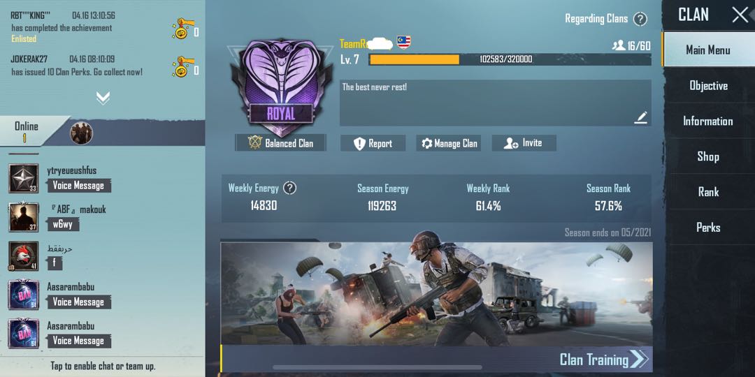 Clan Pubg Level 7 Rm60 Sahaja Video Gaming Others On Carousell