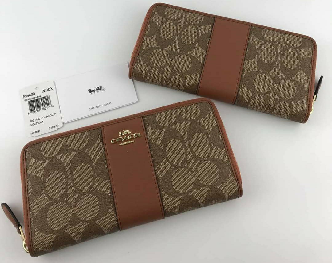 coach zip top wallet