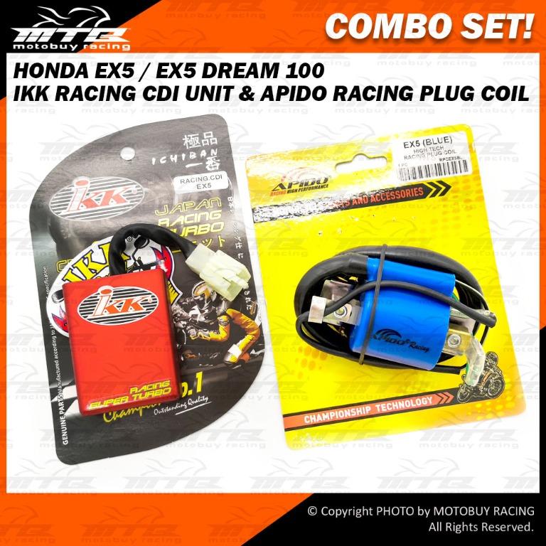 COMBO SET HONDA EX5 EX5 DREAM 100 IKK RACING CDI UNIT APIDO RACING PLUG COIL Auto Accessories on Carousell