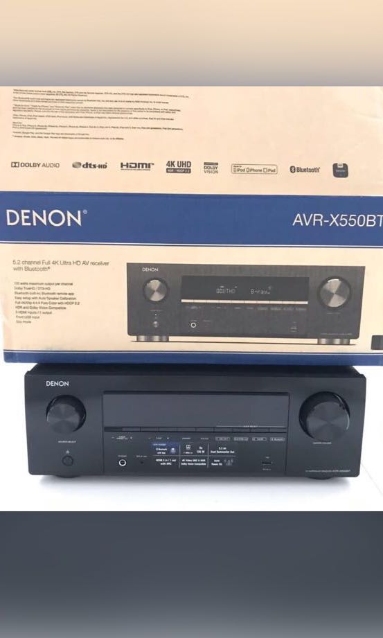 Denon AVR X550BT AV Receiver, Audio, Soundbars, Speakers & Amplifiers ...