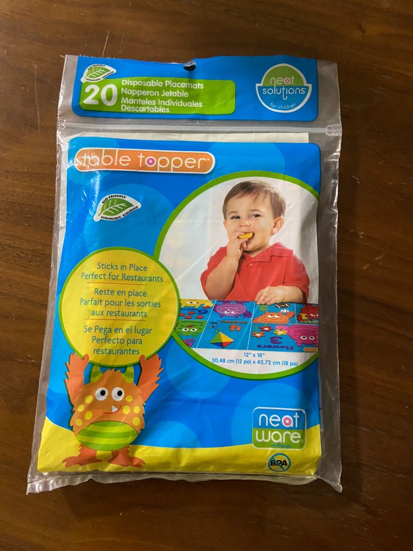 Disposable table toppers/placemats, Babies & Kids, Baby Nursery & Kids