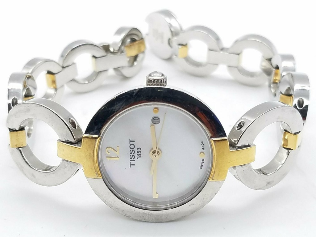 Elegant Two Tones Tissot 1853 Swiss Made Ladies Watch Sapphire Crystal