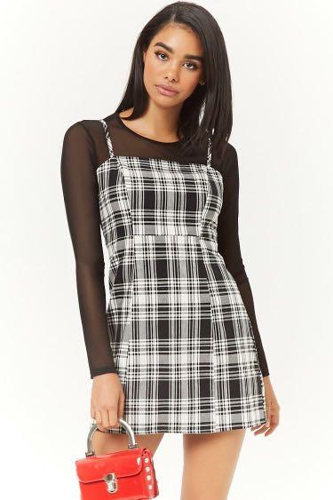 Total 31+ imagen black and white plaid dress outfit
