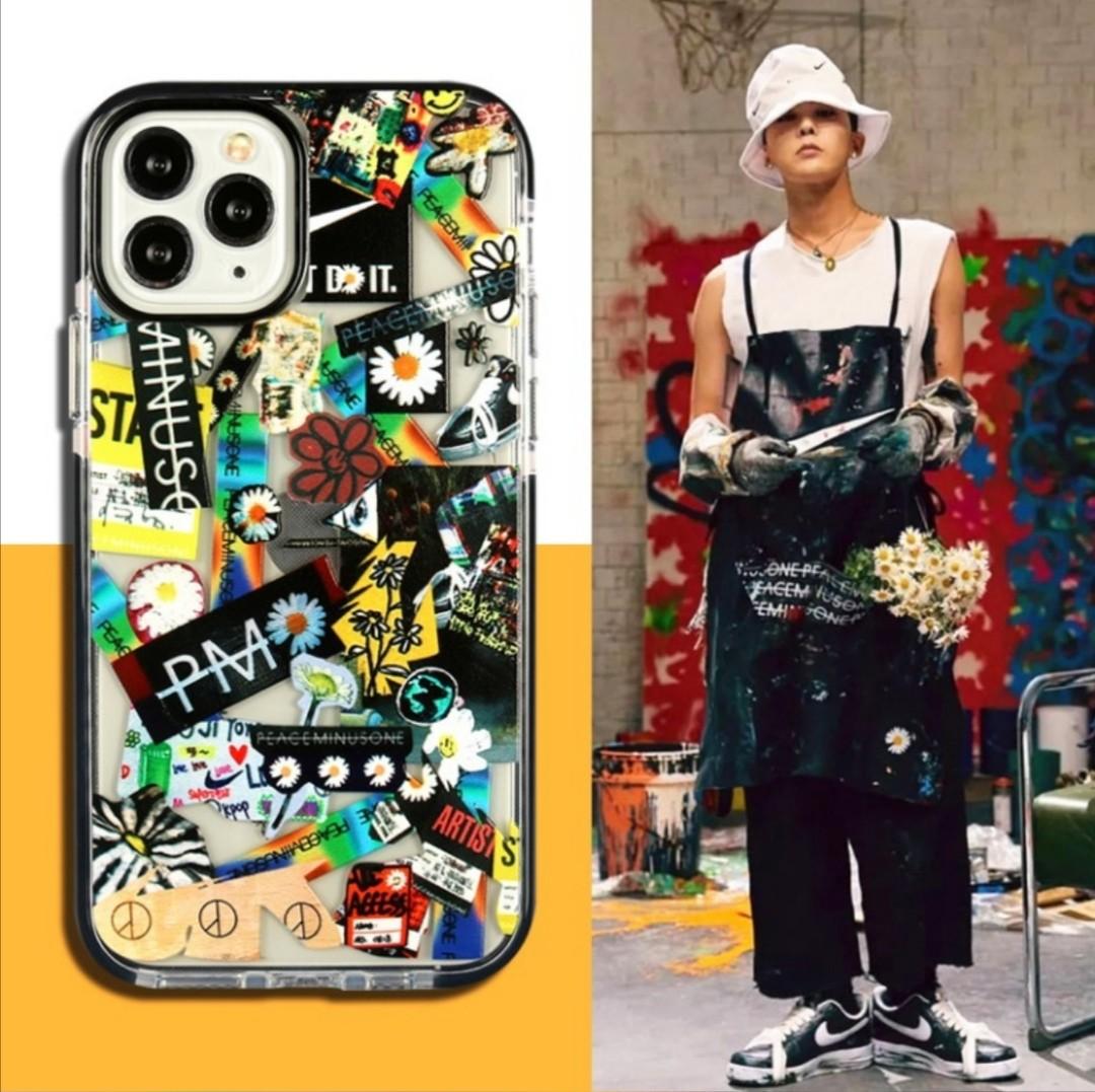 Gd玩味塗鴉拼接透明iphone Case 權志龍 Peaceminusone G Dragon 手提電話 電話 平板電腦配件 Carousell