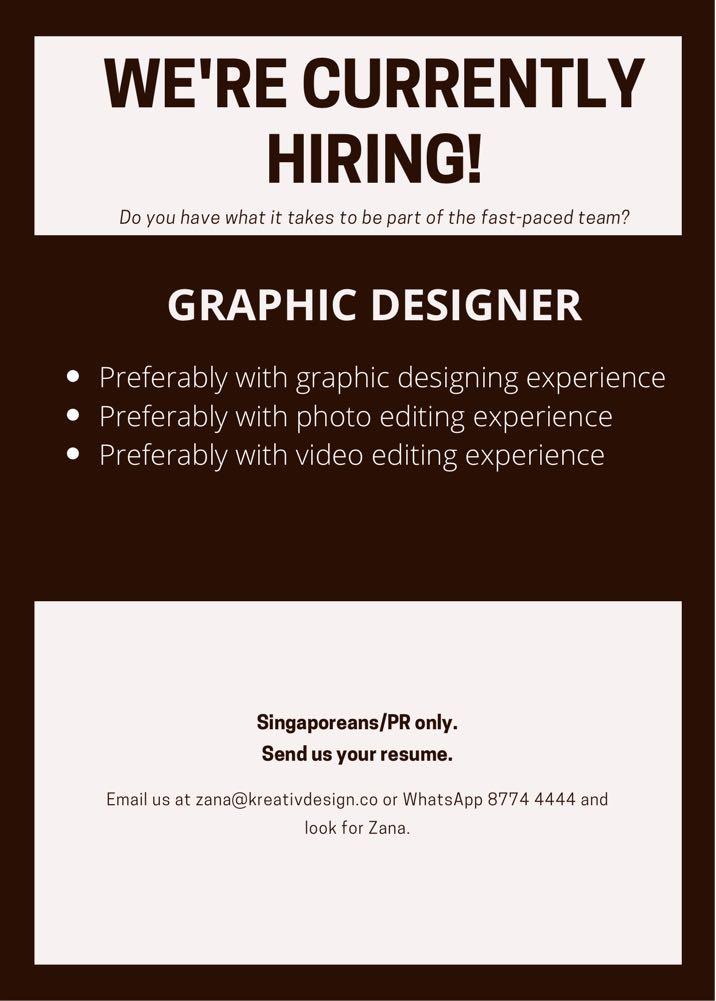 Graphic Designer Jobs Sales Retail Marketing On Carousell