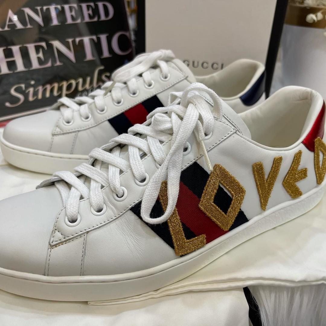 Gucci Ace “LOVED” Sneakers Size 7 men's size, Men's Fashion, Footwear,  Sneakers on Carousell