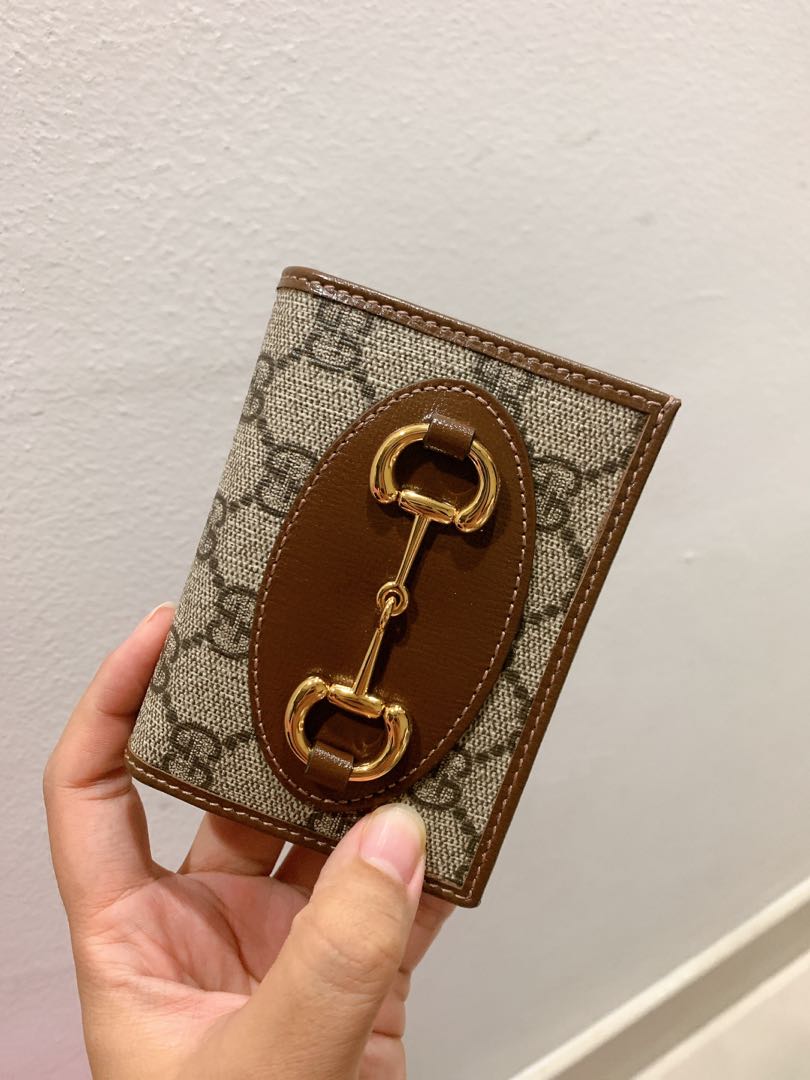 gucci horsebit card case wallet