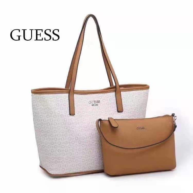 guess logo tote