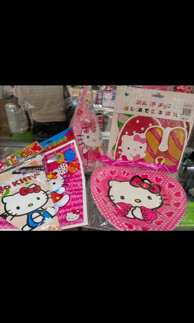 HeLLo kitty Theme (Category: Announcements) located in Manila. Submitted by xjballoonspartyneeds (Listing ID 1081935485, Image 1). Description: heLlo kitty Theme.. plastic LootbAg Banner paper plates banderitas 3meters Party hAt cone is Now AvaiLable Here Pm me For More detaiLs...