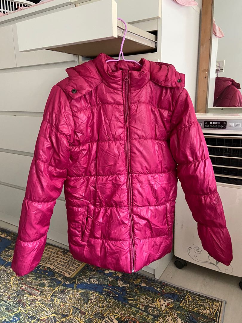 Hot pink winter jacket new arrivals