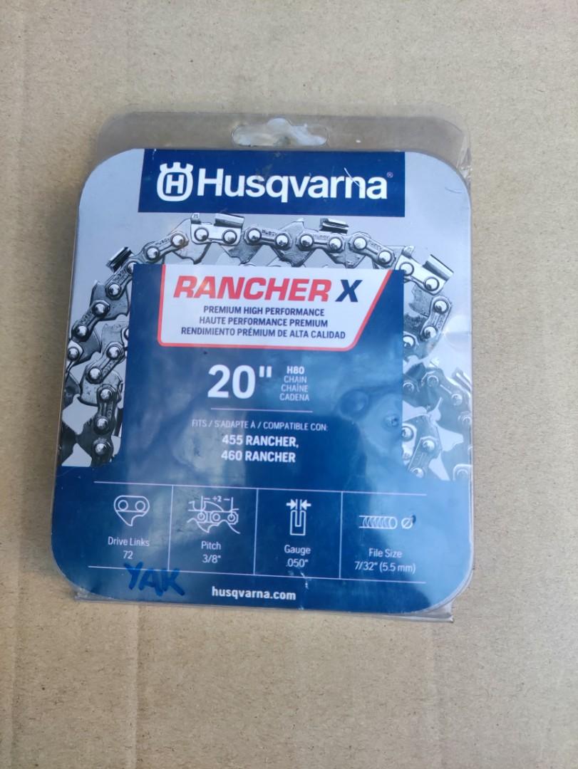 Husqvarna 20-in 72 Link Replacement Chainsaw Chain (Category: Construction Tools & Equipment) located in Caloocan City. Submitted by dianethriftstore (Listing ID 1081937420, Image 1). Description: Husqvarna's chains are designed to optimize your chainsaw and achieve high performance no matter what job you need to get done. There is always a chain to match your need in our assortment. A low kickback, low-vibration chain developed to meet the speci