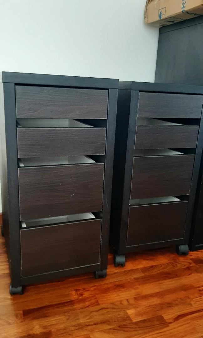 IKEA drawers on wheels (35cm (L) X 50cm (D) X 75cm (H)), Furniture