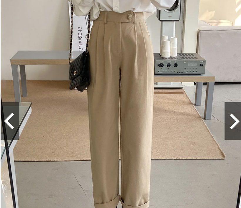 Loose straight leg trousers