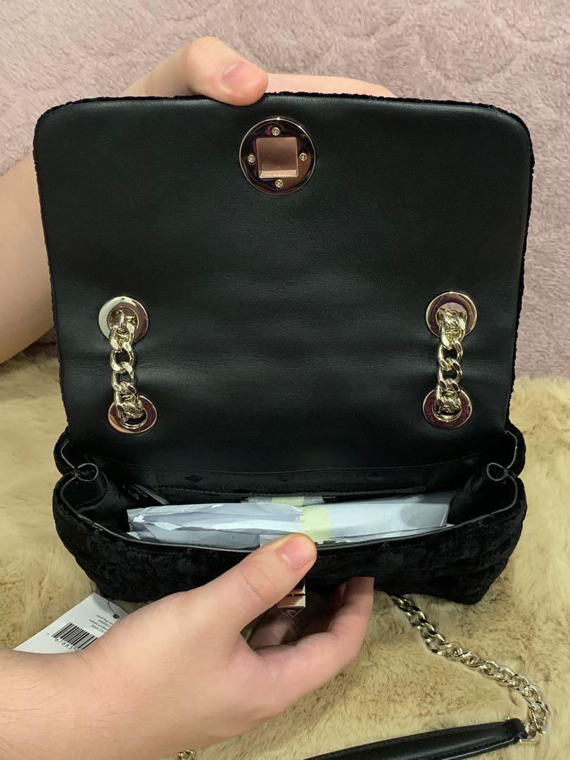Kate Spade Natalia Crushed Velvet Small Flap Crossbody