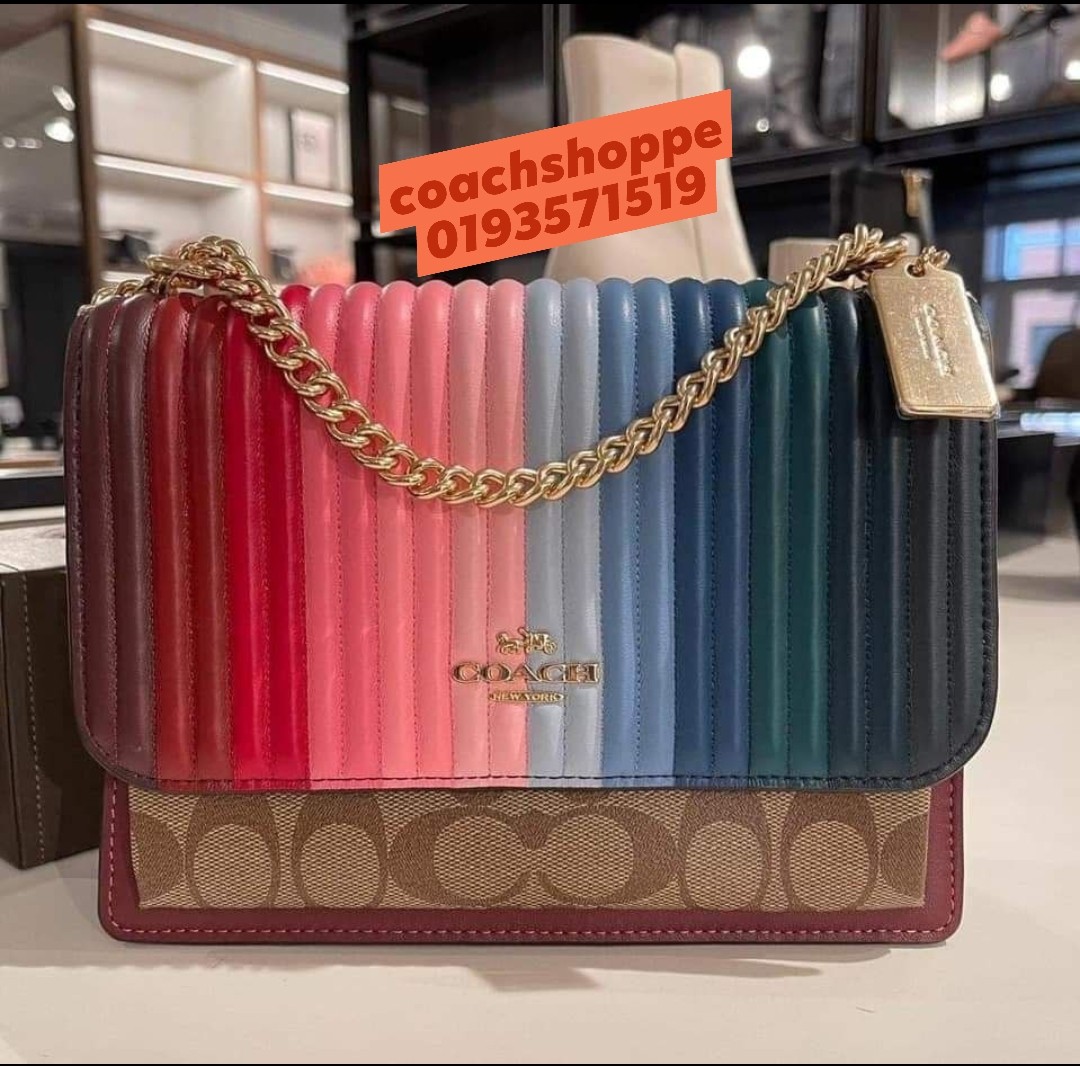 Klare Crossbody with Rainbow Linear Quilting Luxury Bags