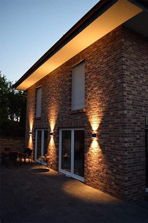 LASIDE Outdoor Wall Lights, Max 35W GU10 Aluminium Up Down Outside Wall