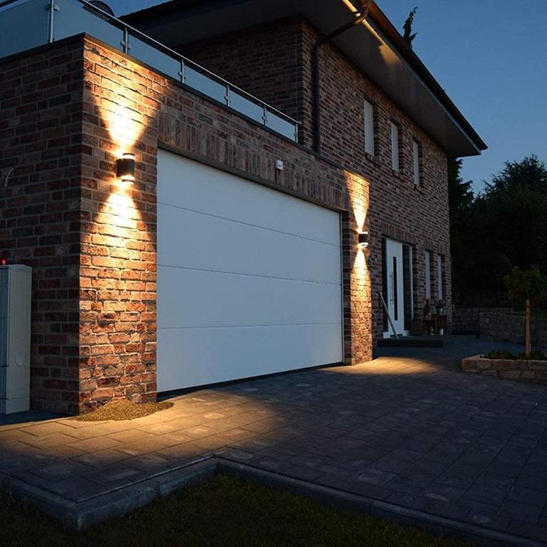 LASIDE Outdoor Wall Lights, Max 35W GU10 Aluminium Up Down Outside Wall