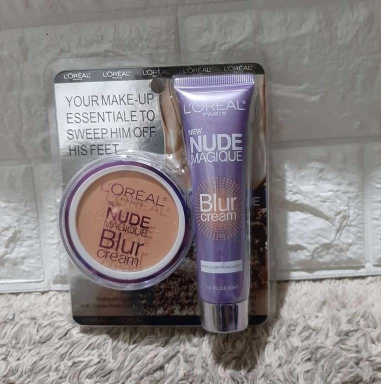 LOREAL BB Cream And Powder Loreal Nude Magique Blur Cream 2 In 1, Beauty &  Personal Care, Face, Face Care on Carousell