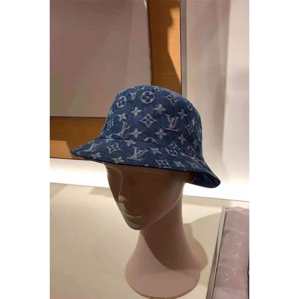 NTWRK  Louis Vuitton LV Graphical Bucket Hat Blue PreOwned