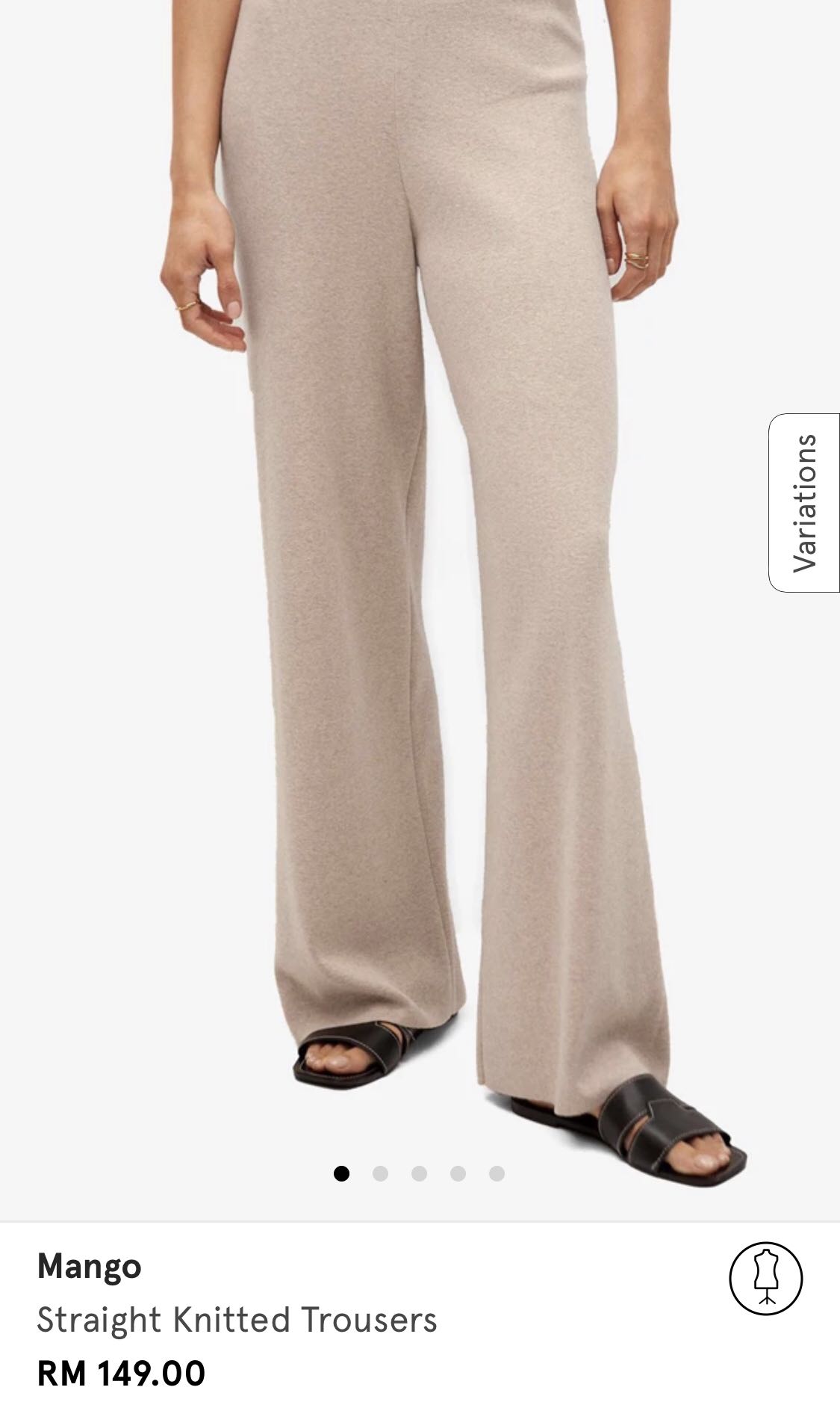 Mango Straight Knitted Trousers, Women's Fashion, Bottoms, Jeans & Leggings  on Carousell